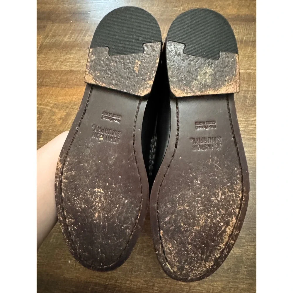Johnston & Murphy Hayes Penny Loafers Men's 9 M Black Leather Dress Shoes